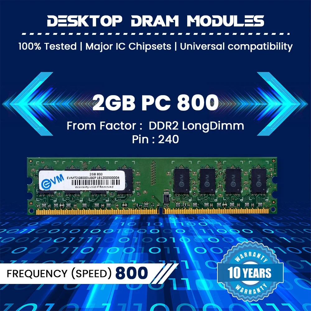 EVM RAM (Desktop) 2GB DDR2 800MHZ