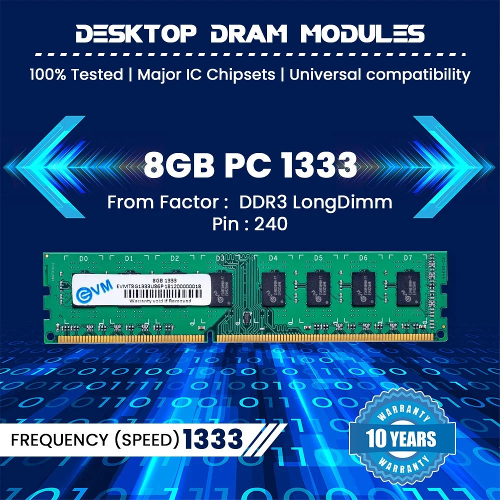 EVM RAM (Desktop) 8GB DDR3 1333 MHZ