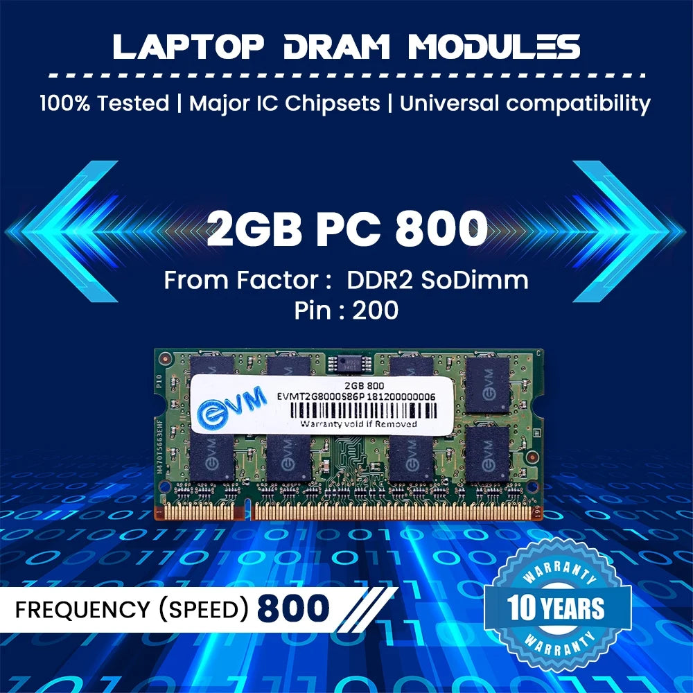 EVM RAM (Laptop) 2GB DDR2 800MHZ