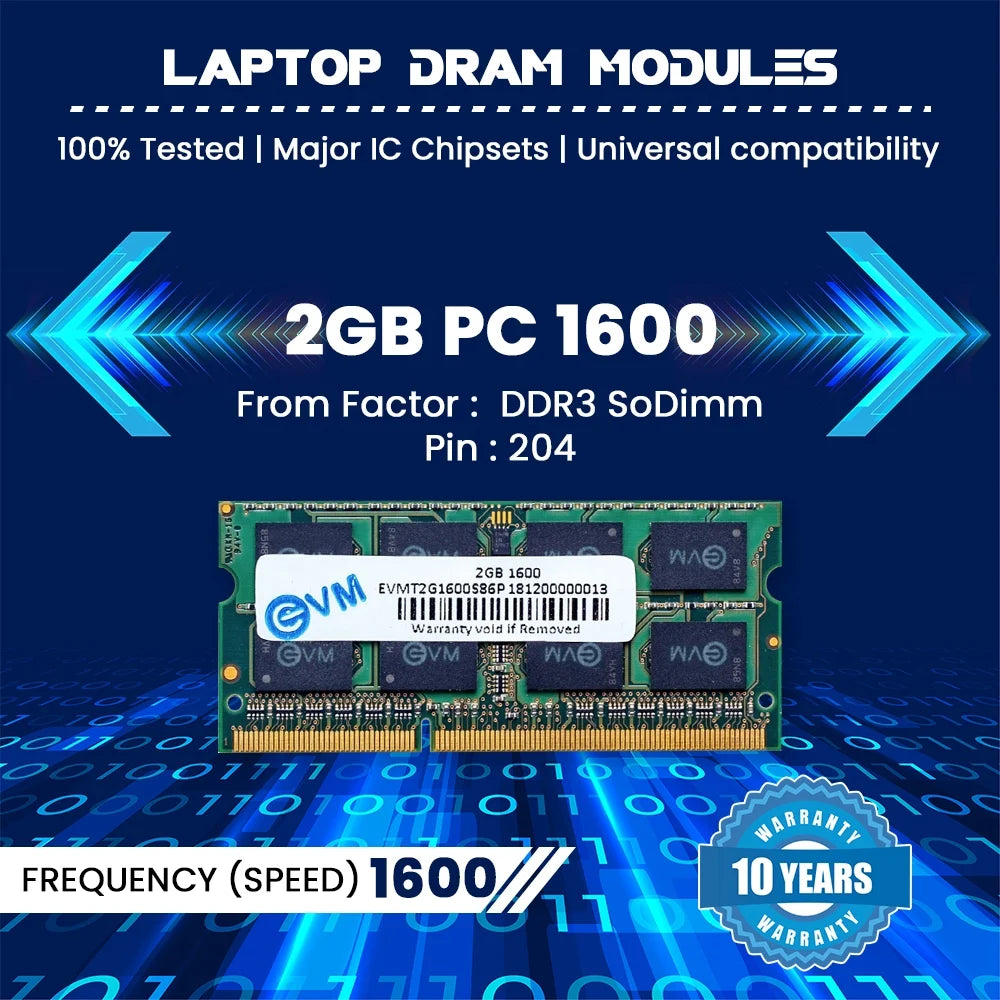 EVM RAM (Desktop) 2GB DDR3 1600MHZ