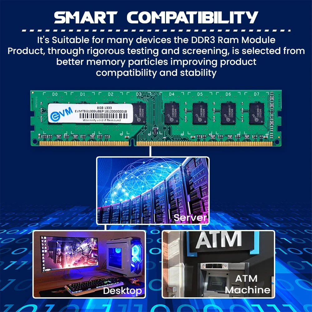 EVM RAM (Desktop) 8GB DDR3 1333 MHZ