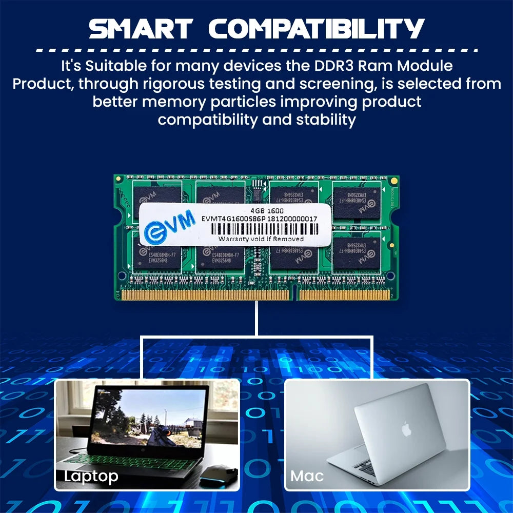 EVM RAM (Laptop) 4GB DDR3 1600MHZ