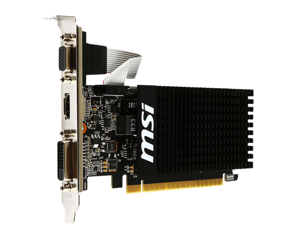 MSI GeForce GT 710 2GD3H LP 2GB DDR3 64-bit Gaming Graphics Card