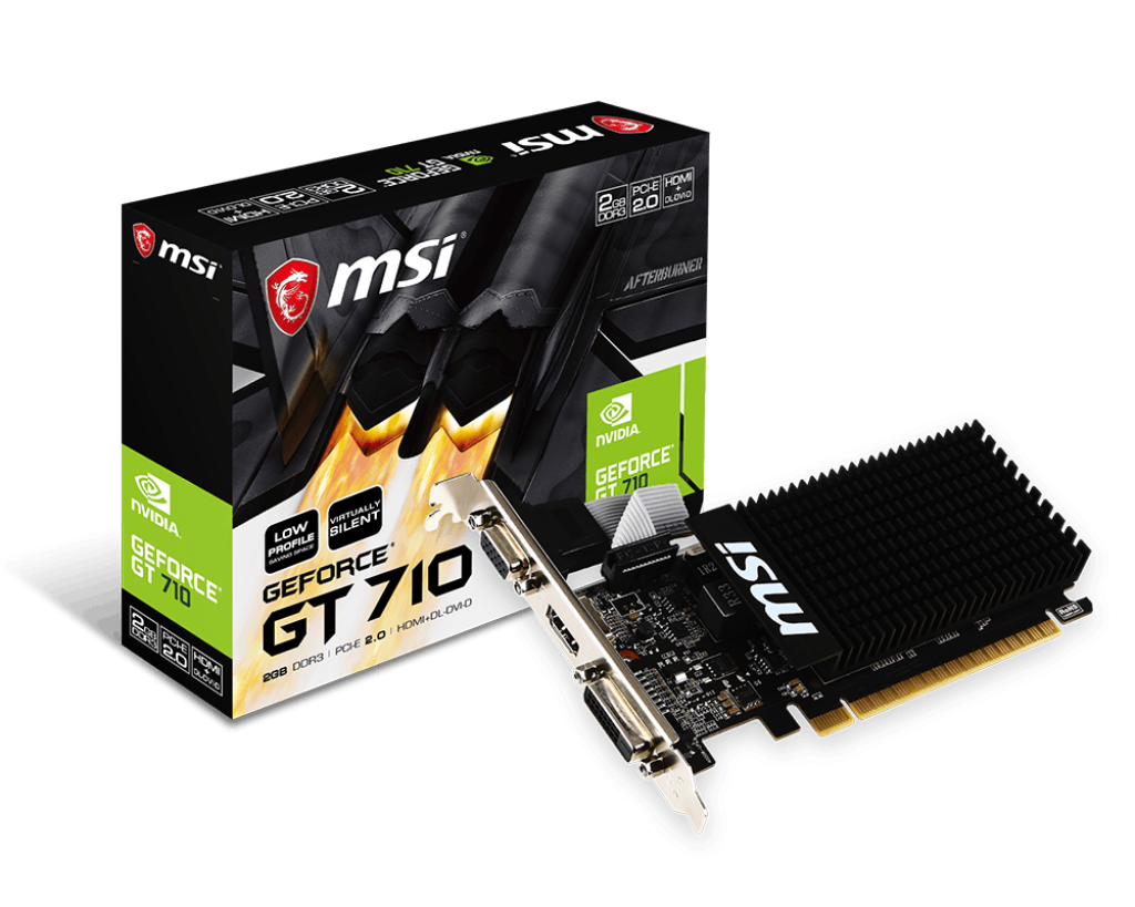 MSI GeForce GT 710 2GD3H LP 2GB DDR3 64-bit Gaming Graphics Card