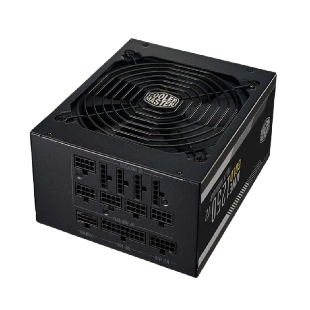 Cooler Master MWE 1250 V2 ATX3.0 SMPS - 1250 Watt 80 Plus Gold Certification Fully Modular PSU with Active PFC