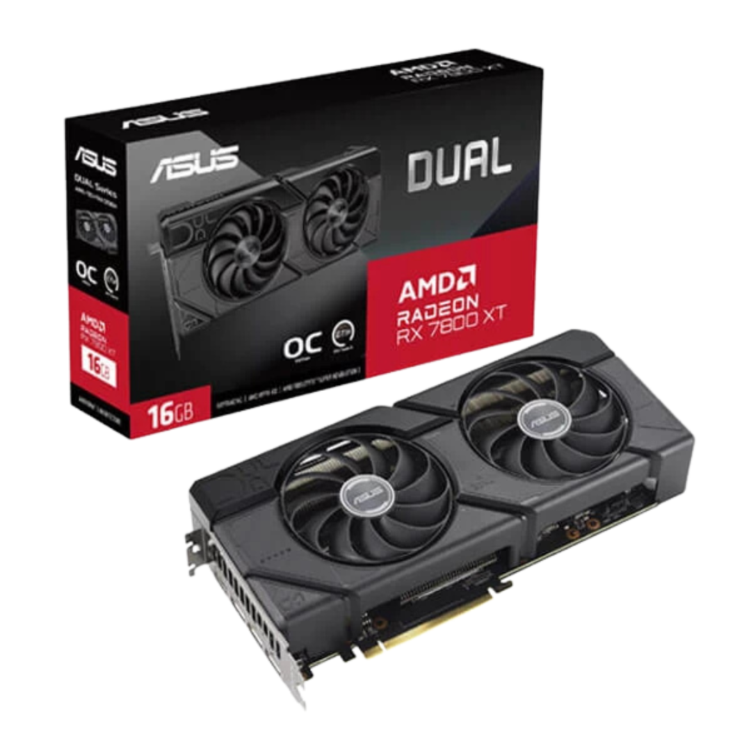 Asus Dual Radeon RX 7800 XT OC Edition 16GB GDDR6 256-bit Gaming Graphics Card