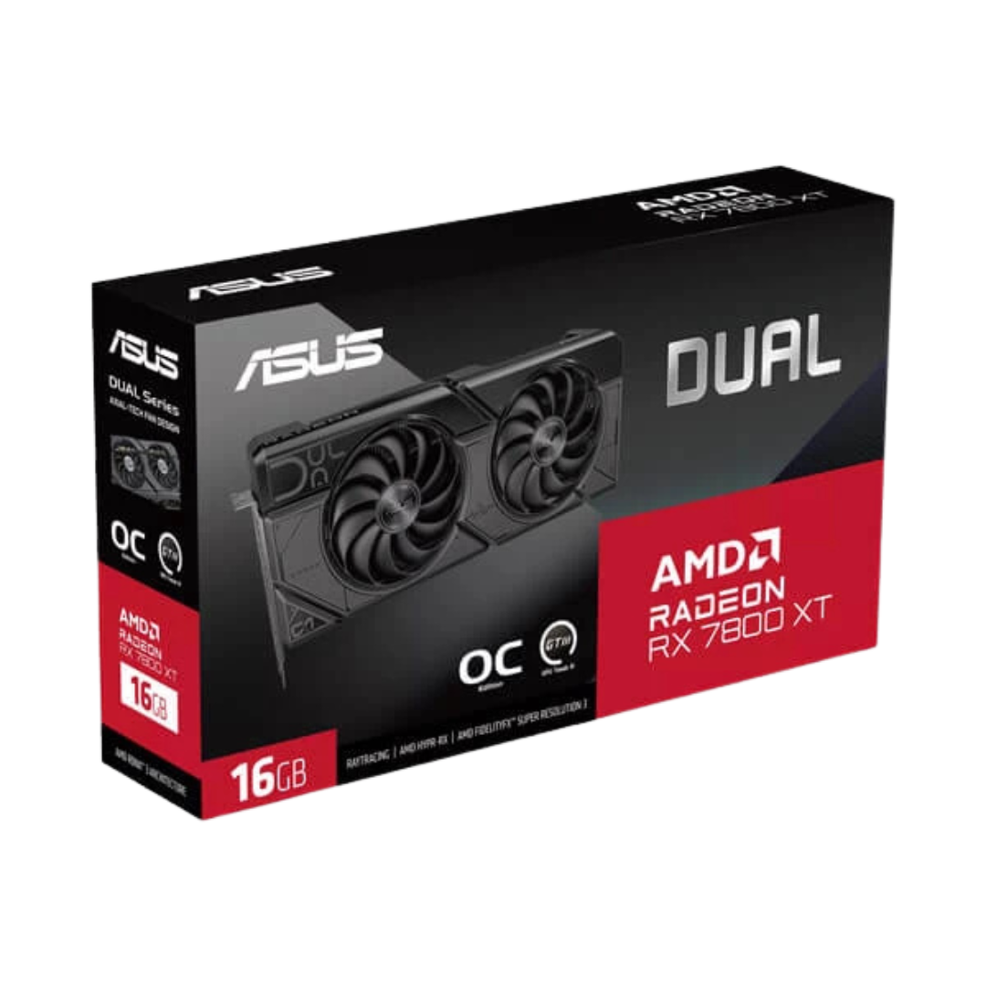 Asus Dual Radeon RX 7800 XT OC Edition 16GB GDDR6 256-bit Gaming Graphics Card