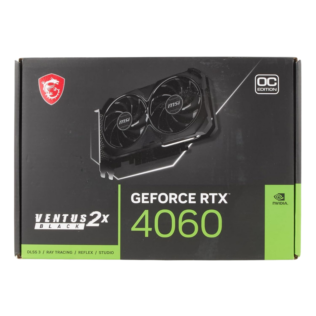 MSI GeForce RTX 4060 Ti Ventus 2X Black OC 8GB GDDR6 128-bit Gaming Graphics Card