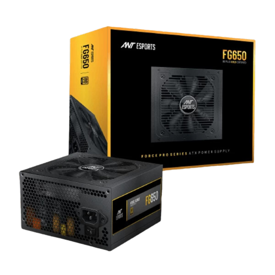 Ant Esports FG650 SMPS - 650 Watt 80 Plus Gold Certification PSU with Active PFC