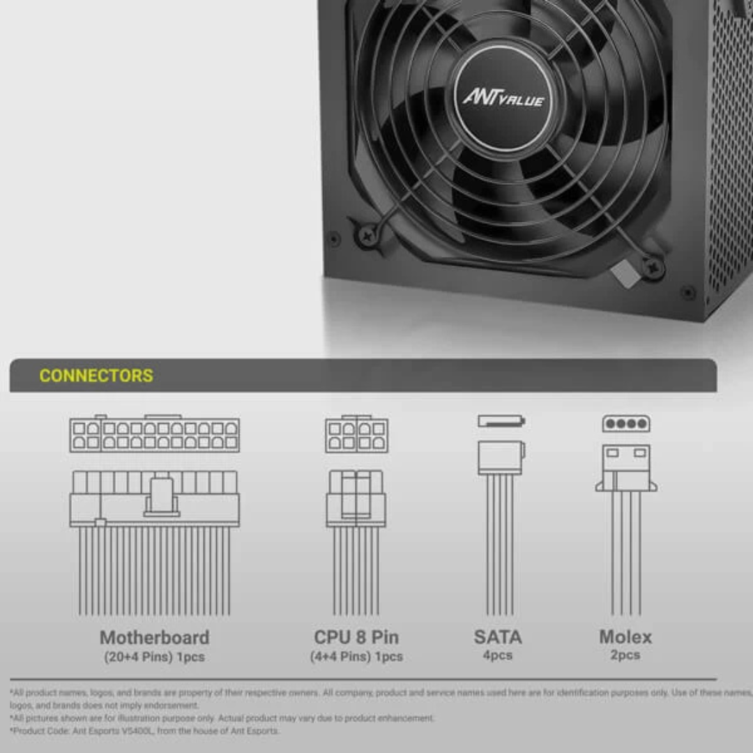 Ant Value ECO400 SMPS - 400 Watt PSU