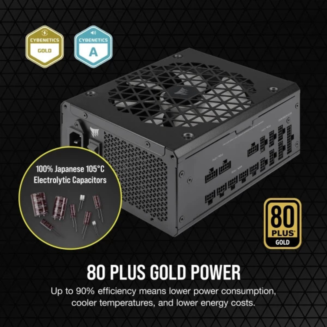 Corsair RM1000x Shift ATX 3.0 SMPS – 1000 Watt 80 Plus Gold Fully Modular PSU (CP-9020253-IN)