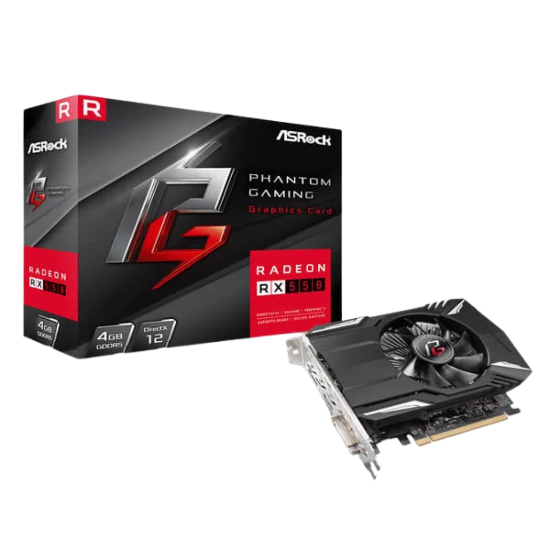 ASRock Radeon RX 550 Phantom Gaming 4GB GDDR5 128-bit Graphics Card