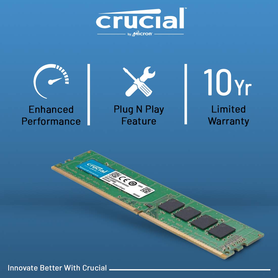 CRUCIAL RAM (Desktop) 8GB DDR4 2666MHZ