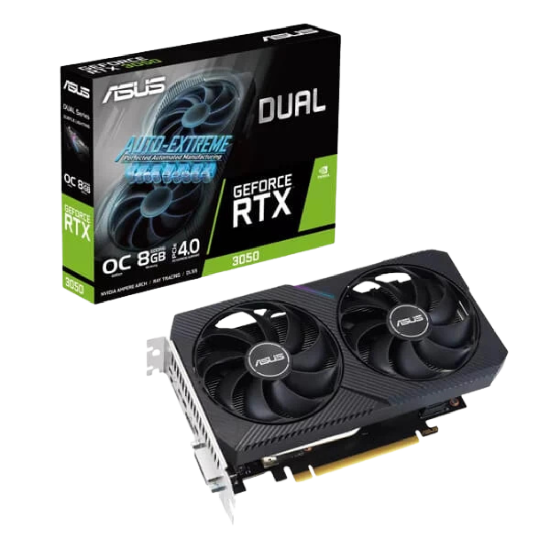 Asus Dual GeForce RTX 3050 V2 OC Edition 8GB GDDR6 128-bit Gaming Graphics Card