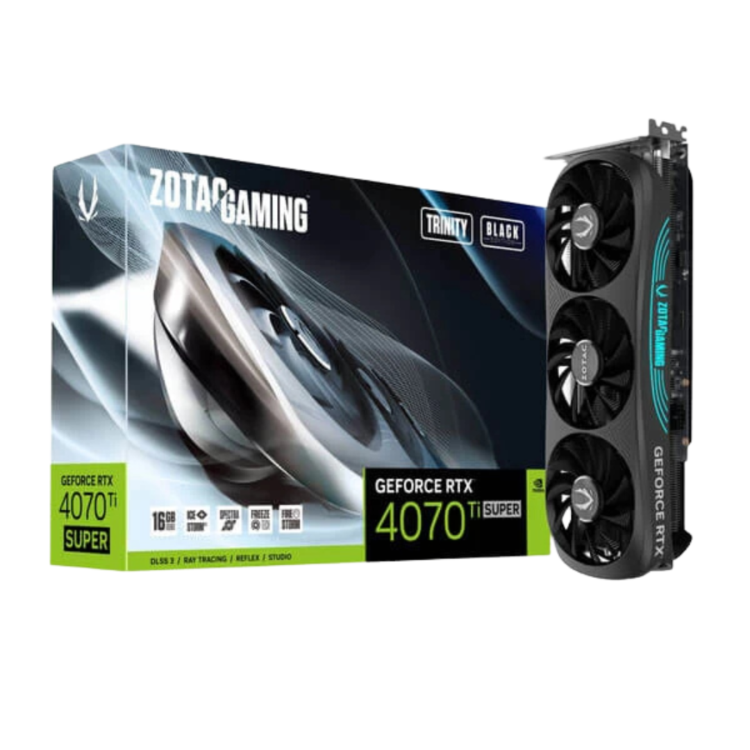 Zotac Gaming GeForce RTX 4070 Ti Super Trinity Black Edition 16GB GDDR6X 256-bit Graphics Card