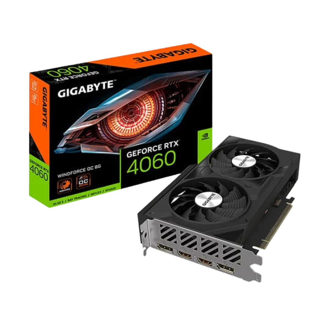 Gigabyte GeForce RTX 4060 Windforce OC 8GB GDDR6 128-bit Gaming Graphics Card