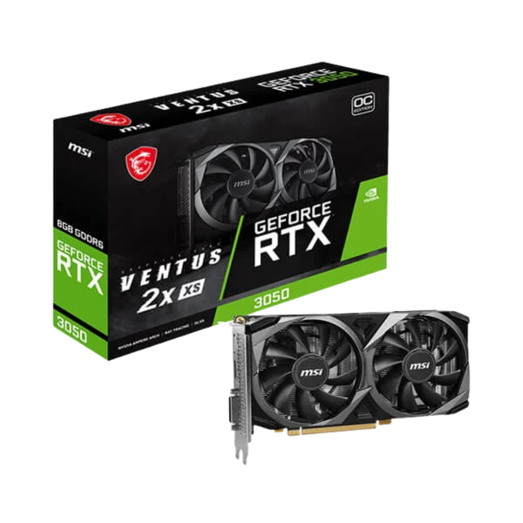 MSI GeForce RTX 3050 Ventus 2X XS OC 8GB GDDR6 128-bit Gaming Graphics Card