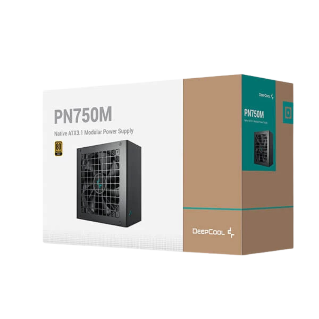 DeepCool PN750M ATX 3.1 SMPS - 750 Watt 80 Plus Gold Certification Fully Modular PSU with Active PFC