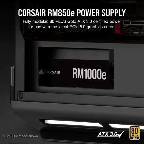 Corsair RM850e SMPS - 850 Watt 80 Plus Gold Certification Fully Modular ATX 3.0 PSU (CP-9020263-IN)