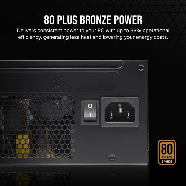 Corsair CX650 SMPS - 650 Watt 80 Plus Bronze Certification PSU with Active PFC (CP-9020278-NA)