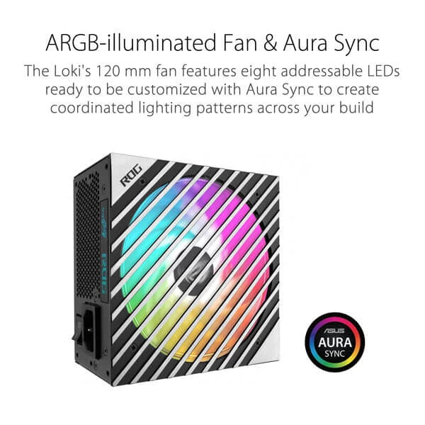 Asus ROG Loki SFX-L 750W Platinum ATX 3.0 SMPS – 750 Watt 80 Plus Platinum Certification Fully Modular PSU with Active PFC