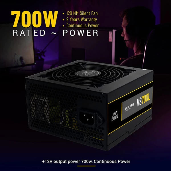 Ant Esports VS700L SMPS - 700 Watt PSU